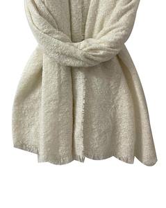 Lot de 3 écharpes d'hiver personnalisées avec logo Ever Fortune, en acrylique tricoté, couleur unie, design noir, style Dobby, unisexe, vente en gros - Product Image 4