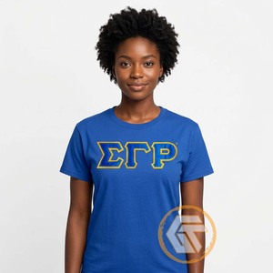 Vente en gros GREEK TREASURES Sororité Sigma Gamma Rho T-shirt décontracté d'été pour femme, 100% Coton, écologique, respirant, anti-plis, séchage rapide - Product Image 4