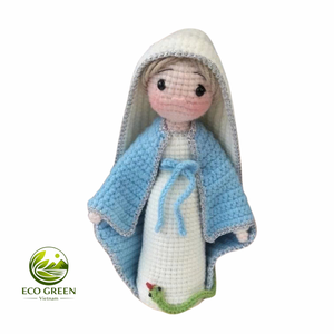 Juego de Muñecos de Ganchillo Hechos a Mano, Virgen María, Niño Jesús, Amigurumi, Decoración Navideña, Regalo - Product Image 4