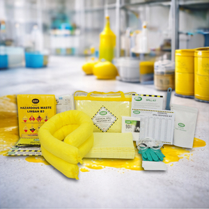 Kit de respuesta a derrames químicos de 20 litros con bolsa flexible para laboratorio, fábrica y respuesta a emergencias industriales, derrames de ácidos y solventes. - Product Image 1