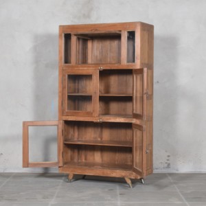 Vitrina de Exhibición de Madera Sólida con Puerta de Vidrio, Colección de Primera Calidad, Almacenamiento Vintage, Arte Antiguo del Himalaya - Product Image 2