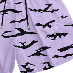 Shorts en maille 100 % sublimée pour homme, style streetwear, taille élastique confortable, impression par sublimation personnalisée, écologiques - Product Image 5