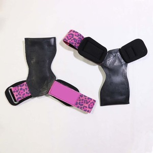 Guantes de gimnasio de cuero para levantamiento de pesas, dominadas y pesas rusas, protectores de palma para gimnasia. - Product Image 1