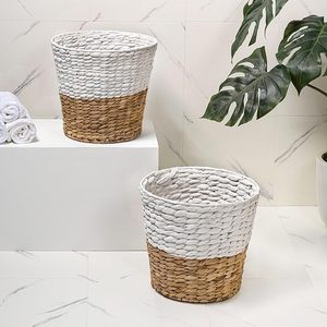 Panier de rangement écologique en jacinthe d'eau, tissé à la main, bac de rangement personnalisé, fournisseur en gros - Product Image 6