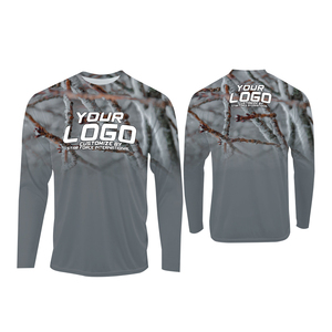 Camiseta Deportiva de Manga Larga Unisex de Primera Calidad, Color Sólido, Secado Rápido, Poliéster Estampado, UPF 50+, Transpirable, para Pesca, Personalizable - Product Image 2