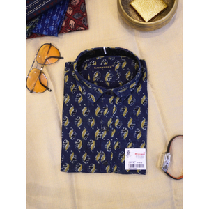 Chemise en coton imprimée pour homme, élégante, à manches longues, décontractée, avec un motif moderne, idéale pour le bureau et les rassemblements sociaux - Product Image 4