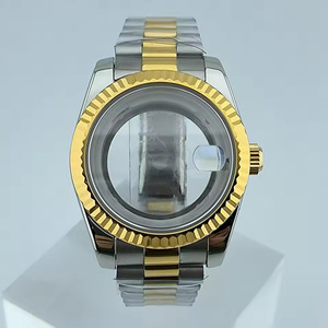 40mm Stainless Steel for Model Dual Date Calendars Toothed Bezel <b>Watch</b> <b>Case</b> Accessories for 8285 Mechanical Movement 20mm - Product Image 5