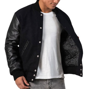 New Arrival Premium Quality <b>Men</b> Varsity <b>Jacket</b> With <b>Leather</b> Sleeves Comfortable Fit Casual Wear For Daily Use - Product Image 5