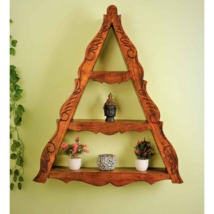 Estante de Pared de Madera de Sheesham Pintado a Mano - Decoración del Hogar Colorida al por Mayor - Product Image 2
