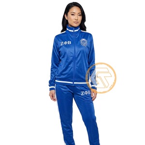 ชุดวอร์มมีฮู้ดผ้าฝ้ายฟลีซปักลายสำหรับผู้หญิง Zeta Phi Beta Sorority Fraternity แบบลำลองสีพื้น สามารถปรับแต่งได้ - Product Image 1