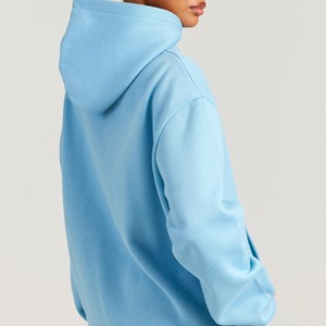 Custom Women's Casual Hoodies Long Sleeve Solid Lightweight Pullover <b>Top</b> Loose Sweatshirt With Pocket No <b>String</b> Hoodie for Women - Product Image 2
