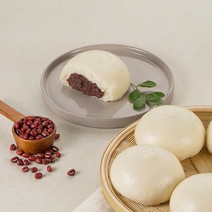 [MILWON] Boulette de blé coréenne moelleuse et croustillante cuite à la vapeur avec garniture aux haricots rouges pour le menu des cafés et la gamme de produits de boulangerie asiatique - Product Image 3