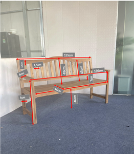 Elégant siège d'amour extérieur en bois | Banc d'acacia avec table de centre pour jardin et patio | Fournisseur du Vietnam - Product Image 2