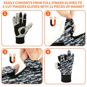 Guantes de Pesca Antideslizantes, Impermeables, con Pantalla Táctil, para Caza, Trabajo al Aire Libre, Guantes Tácticos de Pesca con Cierre de Gancho y Bucle - Product Image 3