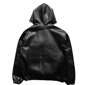 Solid Color Casual Wear <b>Men</b> <b>Leather</b> <b>Jacket</b> Streetwear New Fashion Comfortable <b>Men</b> <b>Leather</b> <b>Jacket</b> - Product Image 2