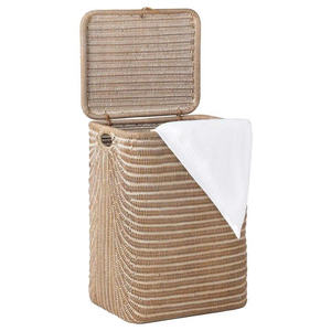 Nouveau design de rangement en rotin avec couvercle, style vintage, organisateur en osier, artisanat vietnamien, panier décoratif, conception personnalisée, fournisseur OEM ODM - Product Image 2