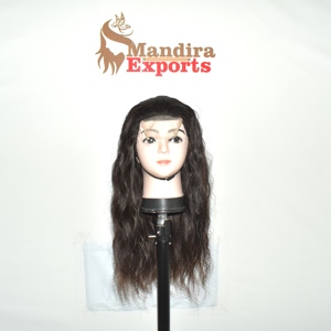 Perruque de cheveux indiens bruts ondulés HD Lace Remy – Cheveux longs noirs non traités avec double trame machine, fixation par clips/tissage/fusion - Product Image 6