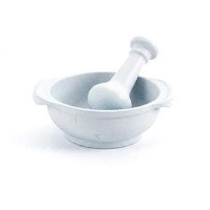 Juego de Mortero y Pilón de Hierro Blanco para Mayoristas, Molinillo de Hierbas y Especias de Hierro y Triturador de Pastillas, Utensilio de Cocina con Boquilla Vertedora - Product Image 5