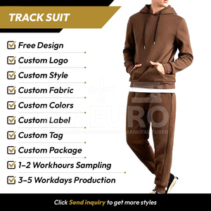 Ensemble de survêtement décontracté d'hiver à capuche pour homme, prix d'usine, conception personnalisée OEM/ODM, qualité supérieure, tenue deux pièces pour un confort quotidien - Product Image 2