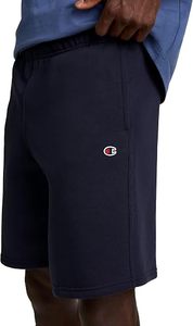 <b>Men's</b> Navy Blue Cotton <b>Bermuda</b> <b>Shorts</b> With Side Pockets Elastic Waist Casual Style - Product Image 2