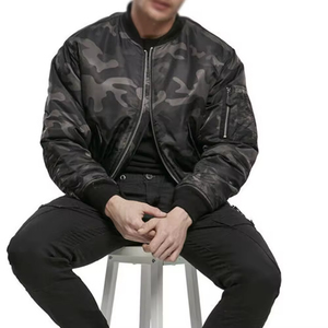 Veste bomber de basket-ball pour homme de haute qualité avec col montant en toile, style décontracté d'hiver - Product Image 4