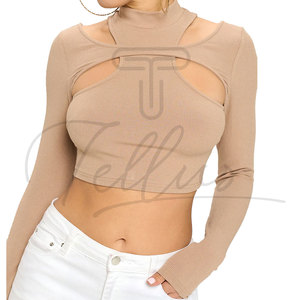 Tops Cortos Casuales de Ganchillo Sencillos para Mujer para Fitness - Diseño Personalizable y Posición del Logotipo Frontal Transpirables Venta al por Mayor - Product Image 4