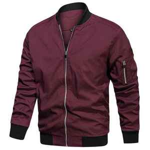 Chaqueta Bomber Sólida con Logotipo Personalizado, Impermeable, Ligera, para Ciclismo, Senderismo, Correr, Chaqueta Cortavientos para Hombre - Product Image 1
