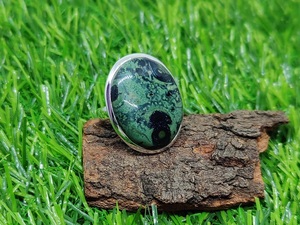 Kambaba Jasper Silver <b>Ring</b>, Handmade Natural Stone <b>Ring</b>, 925 Sterling Silver Gemstone <b>Ring</b>, <b>Boho</b> Vintage Jewelry for Men & Women - Product Image 3
