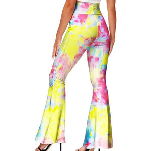 กางเกงขาบานเอวยางยืดผ้าริบเนื้อนุ่มใส่สบายสำหรับผู้หญิง ขายดี ผ้าฝ้าย 100% ระบายอากาศ แห้งเร็ว รับสกรีนโลโก้ - Product Image 4