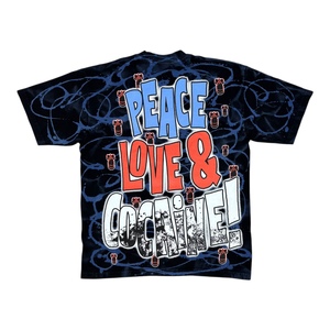 T-shirt Lucky in the for with Diamonds Do Drugs Not War pour homme, manches courtes, imprimé, style streetwear, col rond, coupe ample, 100% coton - Product Image 2