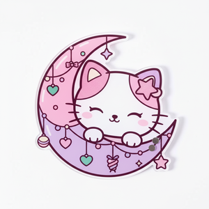 Paleta de Acrílico con Diseño de Gato de Dibujos Animados para Extensiones de Pestañas, Soporte para Trabajo de Pestañas, Herramienta de Aplicación Profesional para Artistas de Pestañas y Salones - Product Image 4