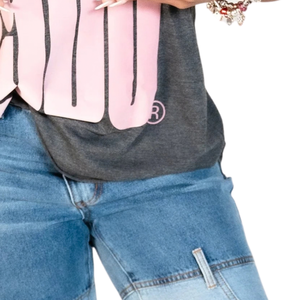 Charcoal BIG 1908 Energy Muscle Tee Women Light Pink Graphic <b>Sleeveless</b> Tank <b>Top</b> Casual Crew Neck Relaxed Fit Fashion Workout - Product Image 4