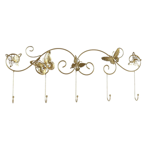Luxury Gold Leaf <b>Wall</b> Mount Coat Hook <b>Decorative</b> Metal Ginko Leaf Clothing <b>Hanger</b> Key Holder for Home Hotel Living Room Entryway - Product Image 3