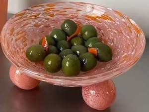 Moderna tazón de resina decorativa para servir en la mesa de comedor, perfecta para ensaladas de frutas, servir bocadillos, elegante vajilla de cocina. - Product Image 2