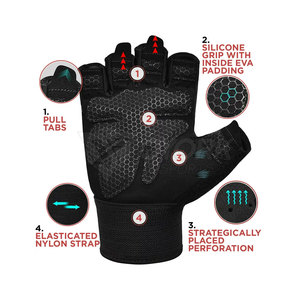 New Style Exercise <b>Training</b> Weightlifting <b>Gloves</b> Gym Fitness Half Finger <b>Weight</b> Lifting <b>Gloves</b> - Product Image 4