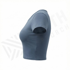 T-shirts courts d'été en coton grande taille pour femmes, vêtements de sport respirants, personnalisables, collection premium - Product Image 3