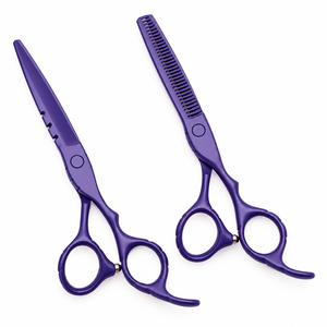 Ensemble de ciseaux professionnels noirs pour la coupe et la texturisation des cheveux, ergonomiques pour droitiers, ciseaux de coiffure pour salon, 30 pièces en céramique et plastique - Product Image 5
