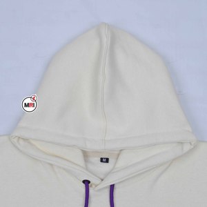 เสื้อฮู้ดดี้ผู้หญิง สีครีม ผ้าฝ้าย 100% สไตล์ลำลอง สำหรับฤดูใบไม้ร่วง  แบบถัก มีลายพิมพ์ด้านหน้าและกระเป๋า ผ้าฝ้าย 100% สไตล์ลำลอง สำหรับฤดูหนาว - Product Image 5