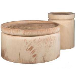 Table basse ronde minimaliste en bois élégante, mobilier moderne pour salon, maison et bureau, durable et fonctionnelle - Product Image 1