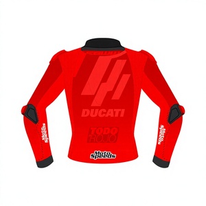 Veste de course MotoCP <span class=keywords><strong>Marc</strong></span> Marquez Rucati en cuir de vachette/canguro sur mesure, perforée, pour piste, en cuir/Chaqueta CE - Product Image 2