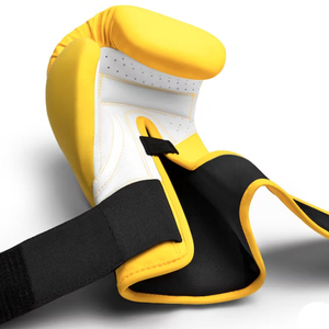 Custom Yellow Boxing <b>Gloves</b> Professional Training Sparring <b>Gloves</b> PU Leather Kickboxing MMA Muay Thai Punching Bag Gear - Product Image 3