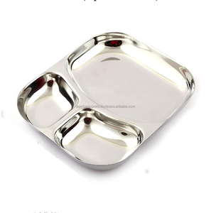 Cheap Price Stainless Steel Dinner Plate Divider | <b>Heavy</b> <b>Duty</b> Metal Partition Thali for Home Dining | Factory Direct - Product Image 1