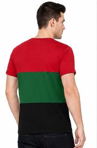 Camiseta Casual de Punto para Hombre, Cuello Redondo, Manga Corta, Transpirable, con Logotipo Frontal en Rojo, Verde y Negro, Corte Regular, Diseño Sólido - Product Image 4