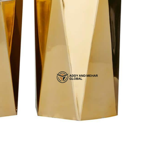 เชิงเทียนทรงเรขาคณิตสีทองหรูหรา ทำจากเรซิ่นรักษ์โลก เหมาะสำหรับตกแต่งบ้าน โรงแรม งานอีเว้นท์ คริสต์มาส และวันวาเลนไทน์ - Product Image 4