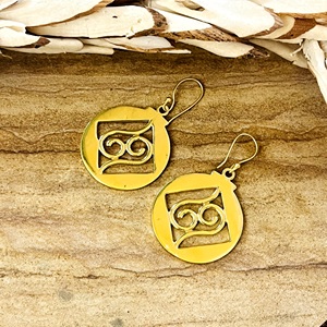 Boucles d'oreilles pendantes Bohème Design Unique Arbre de Vie en Laiton Naturel pour Femme, Cercle Filigrane Plaqué Or 18 carats pour Vente en Gros/OEM/ODM - Product Image 3