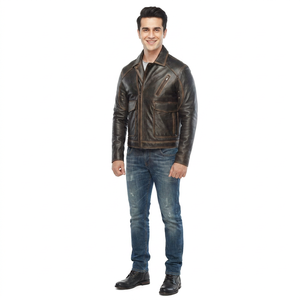 High Quality in Different Colors Best Selling <b>Men</b> Leather <b>Jacket</b> OEM Service Top Selling Customized Leather <b>jacket</b> for <b>men</b> - Product Image 1