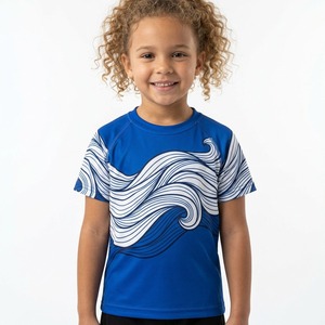 Maillot de combat MMA pour enfants Phantom Team, garçons, imprimé par sublimation, manches courtes, t-shirt d'entraînement athlétique, bleu marine et or - Product Image 5