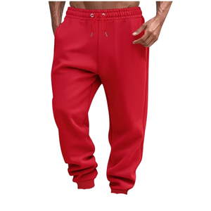 Pantalon de jogging pour homme 100 % coton coupe-vent à motif graphique, avec cordon de serrage, léger, en polaire, pour l'entraînement et le sport - Product Image 1