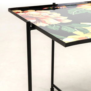 <b>Foldable</b> Tray Side <b>Table</b> Flowers <b>Garden</b> Square Set Of 2 Pieces - Product Image 4