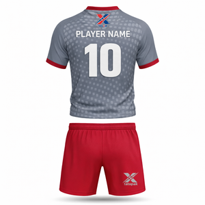 Camisetas de Fútbol 7V7 Ligeras y Transpirables, Cuello en V, Manga Corta, Nombre del Equipo Personalizado, 100% Poliéster, Secado Rápido, Colores Personalizados - Product Image 2